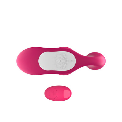 Foto 2 do produto Vibrador de Ponto G e Clitóris com Plug Anal, 7 Modos de Vibração, Controle Remoto Sem Fio e Recarregável - I-moon Tri-We | 9,4 x 3,4 cm | Cor: Pink