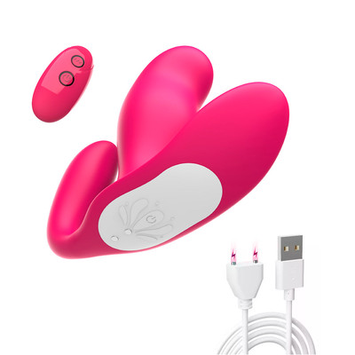 Foto 4 do produto Vibrador de Ponto G e Clitóris com Plug Anal, 7 Modos de Vibração, Controle Remoto Sem Fio e Recarregável - I-moon Tri-We | 9,4 x 3,4 cm | Cor: Pink