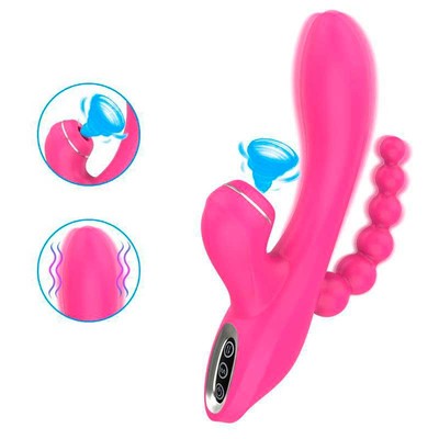Foto 5 do produto Vibrador de Ponto G e Clitóris com Plug Anal Escalonado, Recarregável, 7 Modos de Vibração e 3 Níveis de Pulsação - Pleasure Dreams | 12 x 3,3 cm | Disponível em 2 Cores