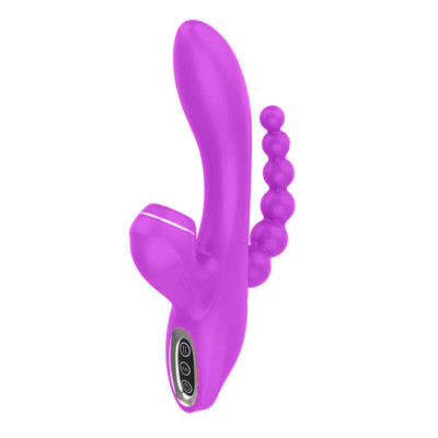 Foto 1 do produto Vibrador de Ponto G e Clitóris com Plug Anal Escalonado, Recarregável, 7 Modos de Vibração e 3 Níveis de Pulsação - Pleasure Dreams | 12 x 3,3 cm | Disponível em 2 Cores