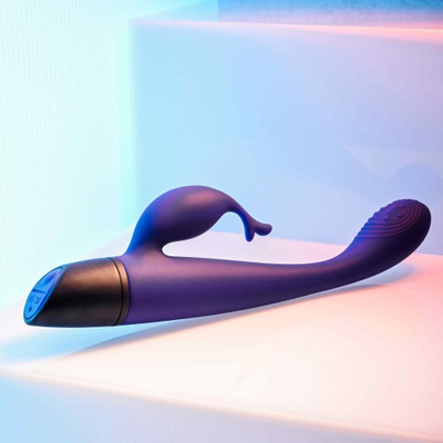 Foto 3 do produto Vibrador de Ponto G e Clitóris Recarregável com 2 Motores Potentes e 10 Modos de Vibração - Selopa Sex Love Plum Passion | 13,3 x 2,2 cm