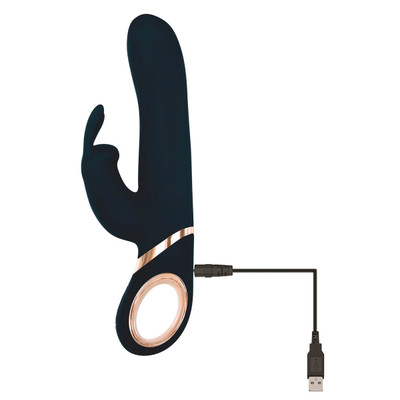 Foto 8 do produto Vibrador de Ponto G e Clitóris Recarregável com 3 Motores, Funções de Rotação e 13 Modos de Vibração - Adam & Eve Eve's Twirling Rabbit Vibrator | 11,5 x 3,4 cm