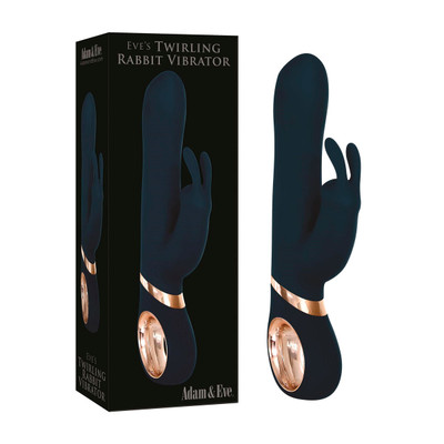 Foto 1 do produto Vibrador de Ponto G e Clitóris Recarregável com 3 Motores, Funções de Rotação e 13 Modos de Vibração - Adam & Eve Eve's Twirling Rabbit Vibrator | 11,5 x 3,4 cm