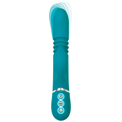 Foto 4 do produto Vibrador de Ponto G e Clitóris Recarregável com 3 Motores, Movimento de Vai e Vem e 10 Modos de Vibração - Adam & Eve Eve's Rechargeable Thrusting Rabbit | 12,5 x 3,5 cm