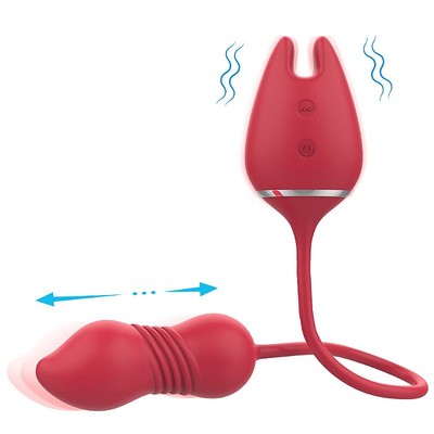 Foto 5 do produto Vibrador de Ponto G e Clitóris Recarregável com 9 Modos de Vibrações e 9 Modos Vai e Vem - S-Hande Wonder Lady | 38,5 x 5,1 cm