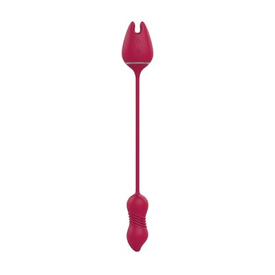 Vibrador de Ponto G e Clitóris Recarregável com 9 Modos de Vibrações e 9 Modos Vai e Vem - S-Hande Wonder Lady | 38,5 x 5,1 cm