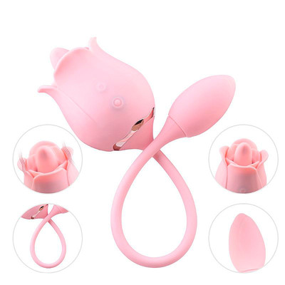 Foto 5 do produto Vibrador de Ponto G e Clitóris Recarregável com Formato de Rosa, 9 Modos de Estimulação e Vibração - S-hande Twin Blossoms | Disponível em 2 Cores