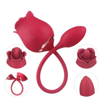 Foto 7 do produto Vibrador de Ponto G e Clitóris Recarregável com Formato de Rosa, 9 Modos de Estimulação e Vibração - S-hande Twin Blossoms | Disponível em 2 Cores