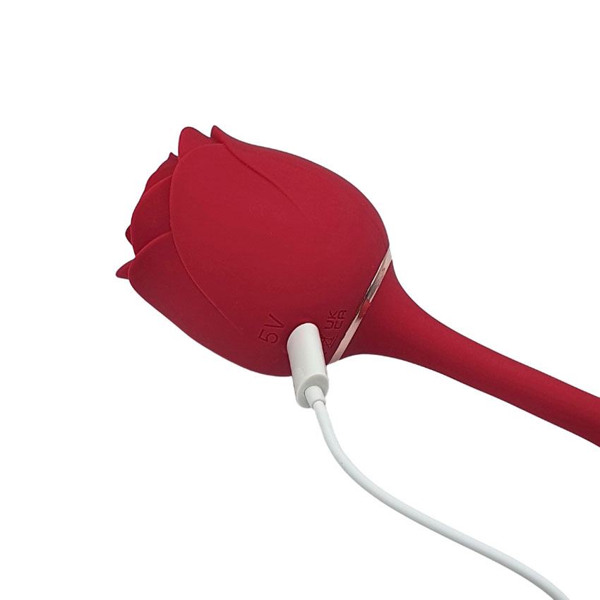 Vibrador de Ponto G e Clitóris Recarregável em Formato de Rosa com 9 Modos de Vibração e 9 Tipos de Pulsação - S-Hande Immortal Flower 3 | 20 x 5,5 cm - 4