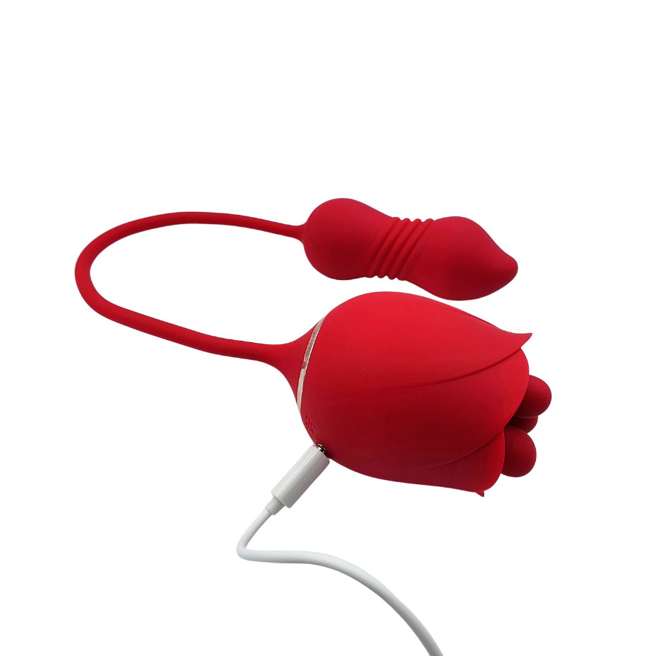 Vibrador de Ponto G e Clitóris em Formato de Rosa, Recarregável com 9 Modos de Rotações e 9 Modos Vai e Vem- S-Hande Forget Me Not 7 | Disponível em 2 Cores - 4