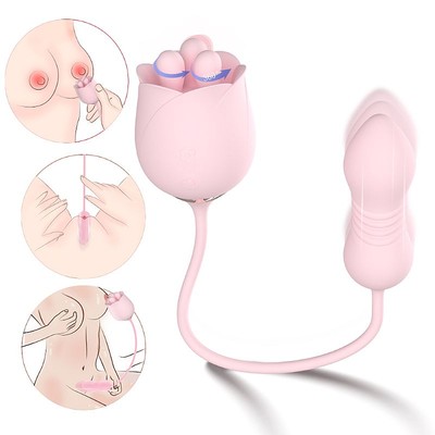Foto 7 do produto Vibrador de Ponto G e Clitóris em Formato de Rosa, Recarregável com 9 Modos de Rotações e 9 Modos Vai e Vem- S-Hande Forget Me Not 7 | Disponível em 2 Cores