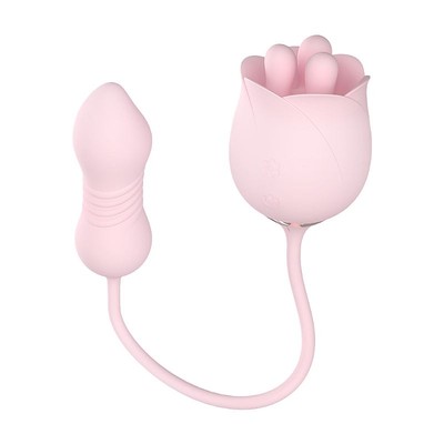 Foto 6 do produto Vibrador de Ponto G e Clitóris em Formato de Rosa, Recarregável com 9 Modos de Rotações e 9 Modos Vai e Vem- S-Hande Forget Me Not 7 | Disponível em 2 Cores