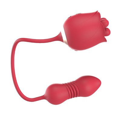 Foto 2 do produto Vibrador de Ponto G e Clitóris em Formato de Rosa, Recarregável com 9 Modos de Rotações e 9 Modos Vai e Vem- S-Hande Forget Me Not 7 | Disponível em 2 Cores