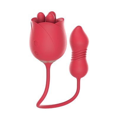 Foto 1 do produto Vibrador de Ponto G e Clitóris em Formato de Rosa, Recarregável com 9 Modos de Rotações e 9 Modos Vai e Vem- S-Hande Forget Me Not 7 | Disponível em 2 Cores