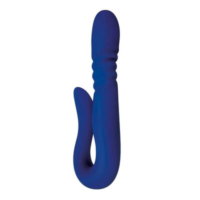 Foto 2 do produto Vibrador de Ponto G e Clitóris Recarregável com Motor Duplo, 9 Modos de Vibração e Função Rotação - Adam & Eve Eve's Deluxe Thruster | 19 x 3,5 cm