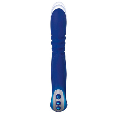 Foto 3 do produto Vibrador de Ponto G e Clitóris Recarregável com Motor Duplo, 9 Modos de Vibração e Função Rotação - Adam & Eve Eve's Deluxe Thruster | 19 x 3,5 cm