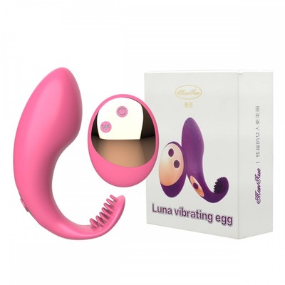 Vibrador de Ponto G e Clitóris Recarregável em Silicone com 10 Modos de Vibrações e Controle Remoto Sem Fio - Man Lua Luna Vibrating Egg | Disponível em 2 Cores