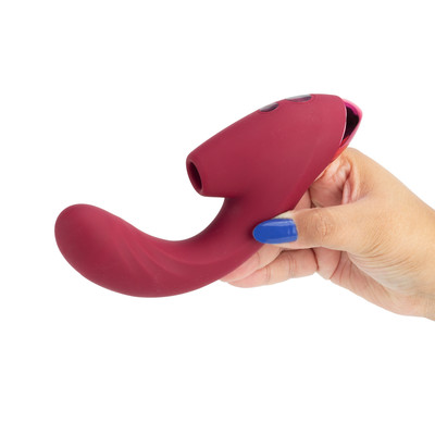 Vibrador de Ponto G e Clitóris em Silicone com 10 Modos de Estímulos e 5 Tipos de Vai e Vem - Me Ame.Love | 12x 3,7 cm