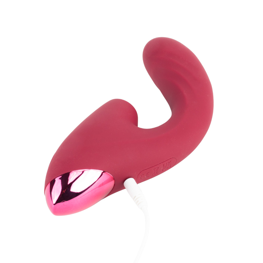 Vibrador de Ponto G e Clitóris em Silicone com 10 Modos de Estímulos e 5 Tipos de Vai e Vem - Me Ame.Love | 12x 3,7 cm - 5