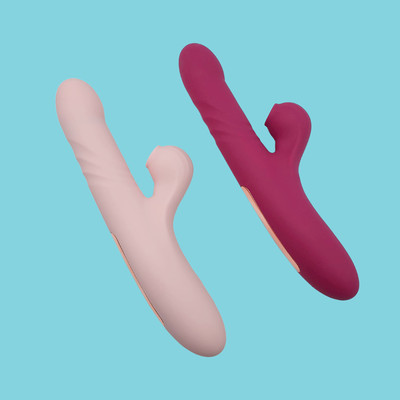Foto 2 do produto Vibrador de Ponto G e Clitóris em Silicone com 10 Modos de Pulsação e Movimentos de Vai e Vem e Carregamento USB - 11,3 x 3,1 cm | Disponível em 2 Cores