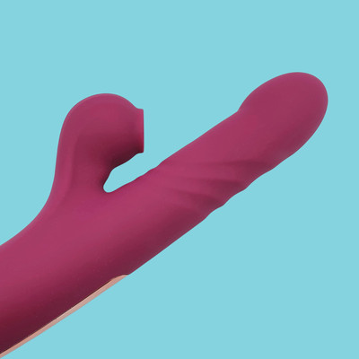 Foto 3 do produto Vibrador de Ponto G e Clitóris em Silicone com 10 Modos de Pulsação e Movimentos de Vai e Vem e Carregamento USB - 11,3 x 3,1 cm | Disponível em 2 Cores