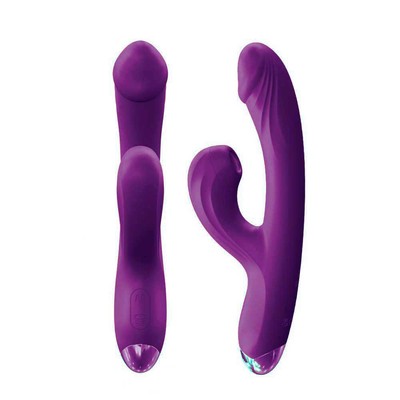 Foto 2 do produto Vibrador de Ponto G e Clitóris em Silicone com 10 Modos de Vibração, 10 Tipos de Pulsação e Recarregável via USB - Youvibe | 11 x 3,2 cm | Disponível em 2 Cores