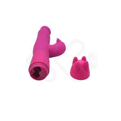 Foto 4 do produto Vibrador de Ponto G e Clitóris em Silicone com 10 Modos de Vibração - Aphrodisia Honey Bunny - 11,1 x 3,2 cm | Disponível em 2 Cores