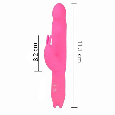 Foto 8 do produto Vibrador de Ponto G e Clitóris em Silicone com 10 Modos de Vibração - Aphrodisia Honey Bunny - 11,1 x 3,2 cm | Disponível em 2 Cores