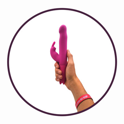 Foto 3 do produto Vibrador de Ponto G e Clitóris em Silicone com 10 Modos de Vibração - Aphrodisia Honey Bunny - 11,1 x 3,2 cm | Disponível em 2 Cores