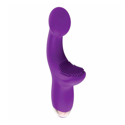 Foto 2 do produto Vibrador de Ponto G e Clitóris em Silicone com 10 Modos de Vibração e Carregamento Via Cabo USB - Adam & Eve G-Spot Pleaser | 8,2 x 3,3 cm