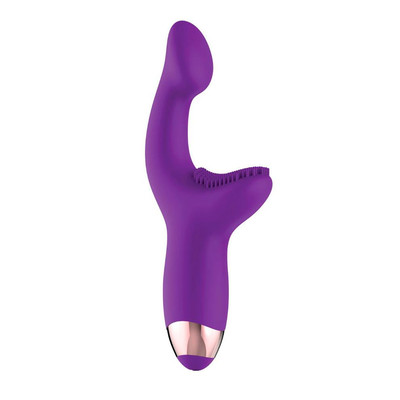 Foto 6 do produto Vibrador de Ponto G e Clitóris em Silicone com 10 Modos de Vibração e Carregamento Via Cabo USB - Adam & Eve G-Spot Pleaser | 8,2 x 3,3 cm