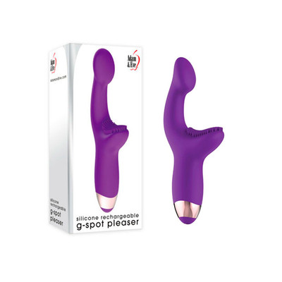 Foto 1 do produto Vibrador de Ponto G e Clitóris em Silicone com 10 Modos de Vibração e Carregamento Via Cabo USB - Adam & Eve G-Spot Pleaser | 8,2 x 3,3 cm