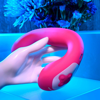 Vibrador de Ponto G e Clitóris em Silicone com 2 Motores, 10 Modos Pulsação e Movimentos, Recarregável - Evolved Buck Wild | 13 x 3,8 cm