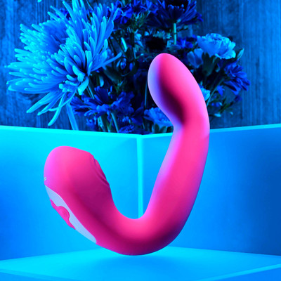 Vibrador de Ponto G e Clitóris em Silicone com 2 Motores, 10 Modos Pulsação e Movimentos, Recarregável - Evolved Buck Wild | 13 x 3,8 cm