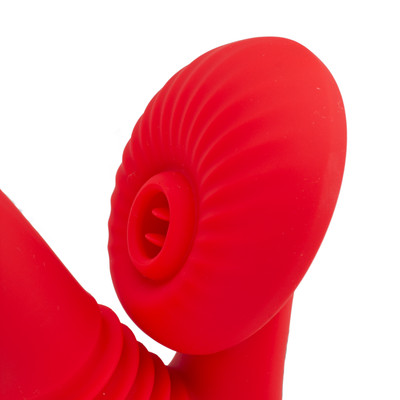 Foto 7 do produto Vibrador de Ponto G e Clitóris em Silicone com 7 Modos de Vibração, 7 Movimentos de Vai e Vem, Aquecimento e Recarregável - Adão & Eva | 12,5 x 3,8 cm
