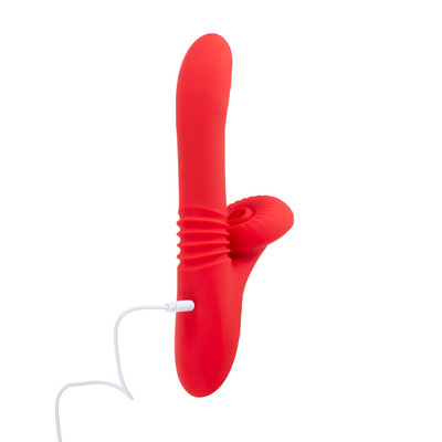 Foto 6 do produto Vibrador de Ponto G e Clitóris em Silicone com 7 Modos de Vibração, 7 Movimentos de Vai e Vem, Aquecimento e Recarregável - Adão & Eva | 12,5 x 3,8 cm