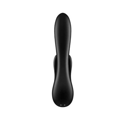 Foto 5 do produto Vibrador de Ponto G e Clitóris em Silicone Antialérgico com 3 Motores, 10 Modos de Vibração, 5 Intensidades e App Interativo - Satisfyer Double Flex | 14 x 3,6 cm