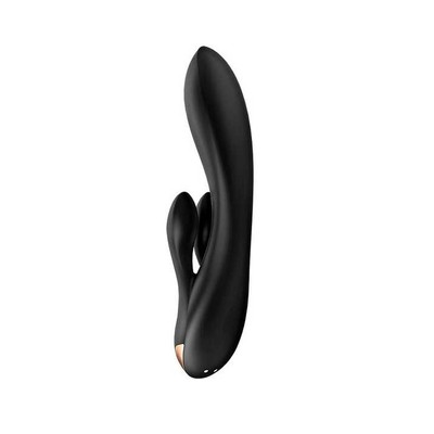 Foto 6 do produto Vibrador de Ponto G e Clitóris em Silicone Antialérgico com 3 Motores, 10 Modos de Vibração, 5 Intensidades e App Interativo - Satisfyer Double Flex | 14 x 3,6 cm