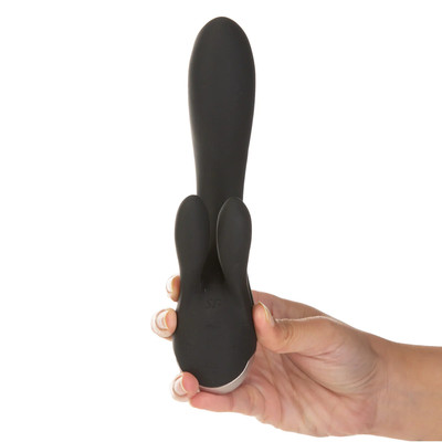 Vibrador de Ponto G e Clitóris em Silicone Antialérgico com 3 Motores, 10 Modos de Vibração, 5 Intensidades e App Interativo - Satisfyer Double Flex | 14 x 3,6 cm
