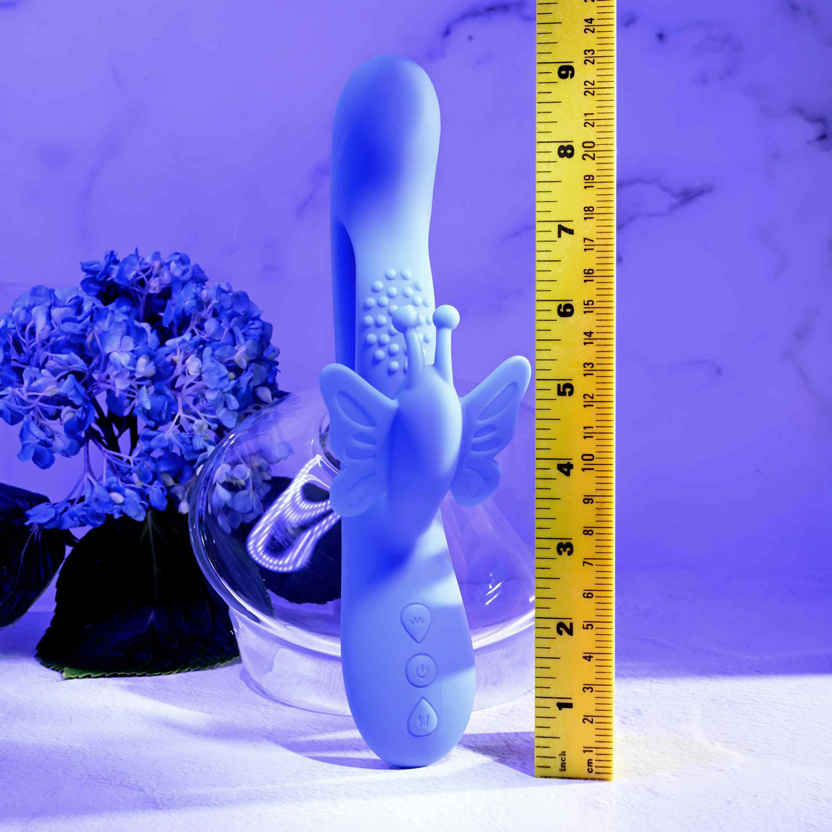 Vibrador de Ponto G e Clitóris em Silicone, Motor Duplo com 10 Modos de Vibrações e Recarregável - Evolved Butterfly Dreams | 14,5 x 3,2 cm - 7