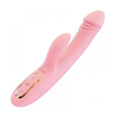Foto 3 do produto Vibrador de Ponto G e Clitóris em Silicone com Motor Duplo, Função de Aquecimento e 12 Tipos de Vibrações - Kistoy Katy | 21 x 3 cm