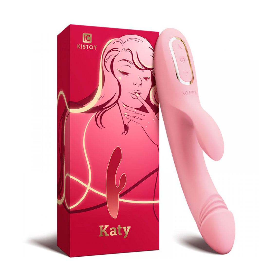 Vibrador de Ponto G e Clitóris em Silicone com Motor Duplo, Função de Aquecimento e 12 Tipos de Vibrações - Kistoy Katy | 21 x 3 cm - 2