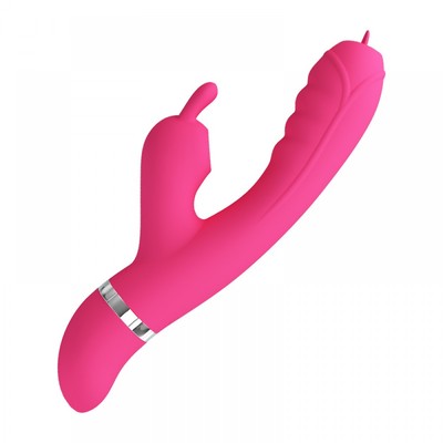 Foto 2 do produto Vibrador de Ponto G e Clitóris em Silicone, Recarregável com 7 Modos de Vibração e 4 Tipos de Sucção - Pretty Love Phoenix | 20,5 x 3,4 cm