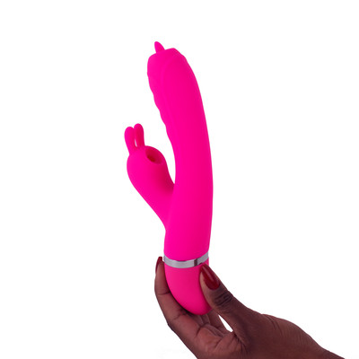 Vibrador de Ponto G e Clitóris em Silicone, Recarregável com 7 Modos de Vibração e 4 Tipos de Sucção - Pretty Love Phoenix | 20,5 x 3,4 cm