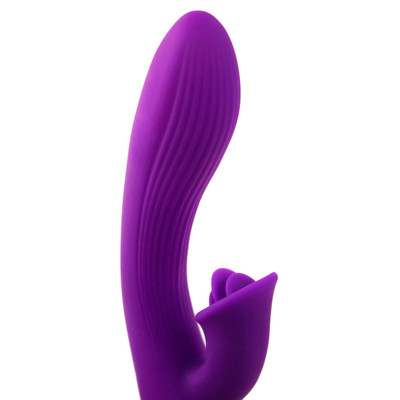 Foto 3 do produto Vibrador de Ponto G e Clitóris em Silicone com Texturas Anelares, 7 Modos de Vibração e Carregamento via Cabo USB -  Topo Toys Jane | 12,5 x 3,4 cm | Disponível em 2 Cores