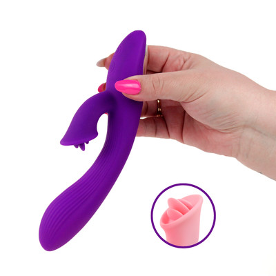Vibrador de Ponto G e Clitóris em Silicone com Texturas Anelares, 7 Modos de Vibração e Carregamento via Cabo USB -  Topo Toys Jane | 12,5 x 3,4 cm | Disponível em 2 Cores