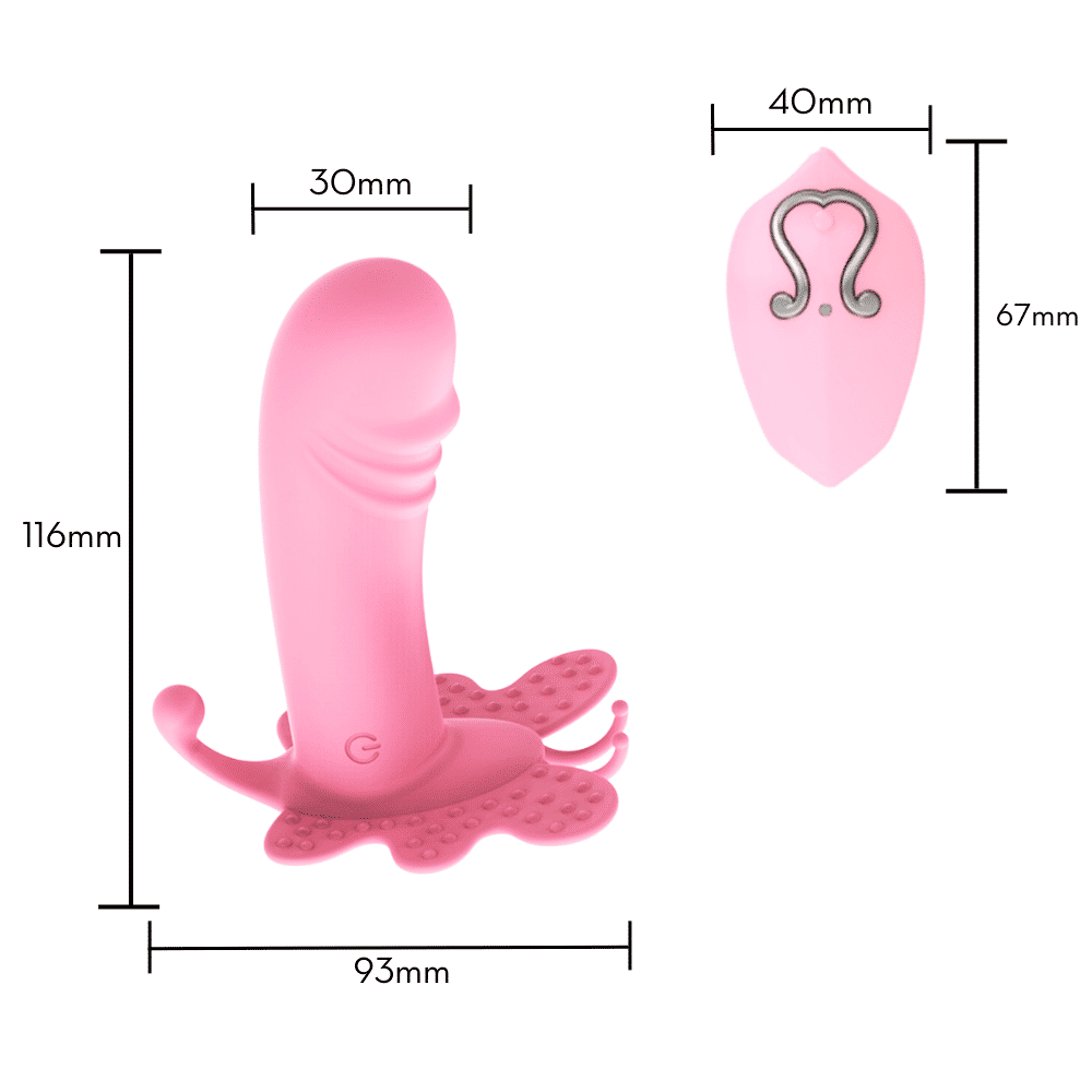 Vibrador de Ponto G e Estimulador Clitoriano em Formato de Borboleta com 10 Modos de Vibração e Controle Remoto Sem Fio - Amanraya | Disponível em 3 Cores - 7