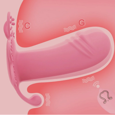 Foto 8 do produto Vibrador de Ponto G e Estimulador Clitoriano em Formato de Borboleta com 10 Modos de Vibração e Controle Remoto Sem Fio - Amanraya | Disponível em 3 Cores