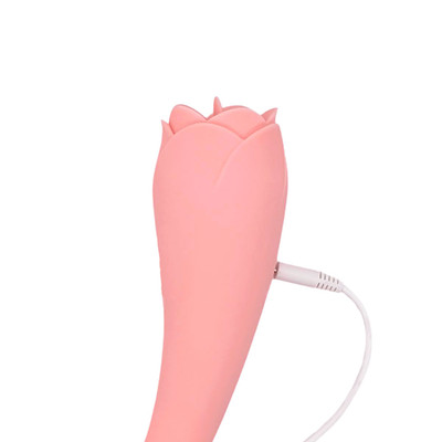 Foto 6 do produto Vibrador de Ponto G e Estimulador Clitoriano em Formato de Rosa com Linguinha -  S-Hande Asap | 21 x 4,4 cm | Disponível em 2 cores