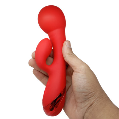 Foto 6 do produto Vibrador de Ponto G com Ponta Inflável, Estimulador Clitoriano em Silicone com 10 Modos de Vibração e Recarregável - Mimosa Love | 10,5 x 3,4 cm